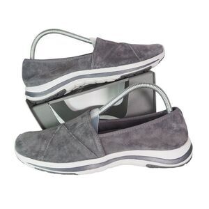 L.L. Bean Back Cove Stretch Slip-on Casual Nubuck Shoes 'Dark Gray' Women's 9M